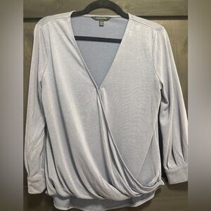 Banana Republic Light Blue Draped Blouse